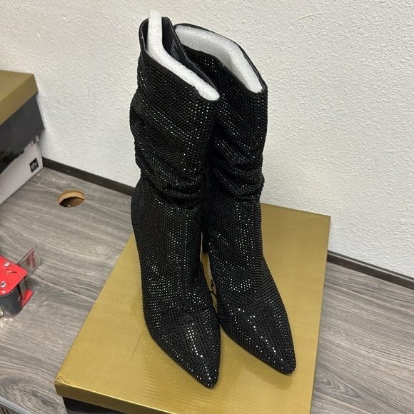 Thalia Sodi Womens Raquell Pointed Toe Rhinestones Mid-Calf Boots - Picture 4 of 6